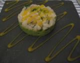 Tartare de cabillaud avocat et coulis de mangue