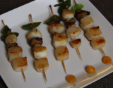 Brochette de Saint-Jacques au réglisse