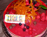 Gâteau à la mousse de fruits rouges