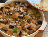 Cassolette de ris de veau et saint-jacques aux champignons