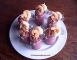 Crevettes en verrine rose