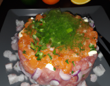 Tartare de saumon aux crevettes