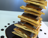 Mille-feuille contemporain au chocolat noir