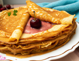 Gâteau de crêpes à la cerise