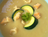 Velouté de courgettes au foie gras