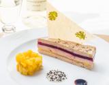 Millefeuille de Foie gras, Mangue & Betterave, Chutney de Mangue au Floc de Gascogne