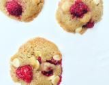 Cookies chocolat blanc et framboises