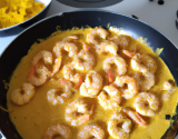 Crevettes au curry au lait de coco