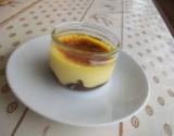 Crème brûlée sur lit chocolat