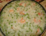 Risotto aux petits pois et au crevettes