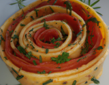 Biscuit roulé à la tomate et aux fines herbes