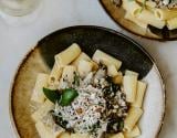 Rigatoni aux quatre fromages et persil à l'ail