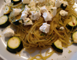 Capellini aux courgettes et à la feta