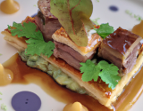 Millefeuille de canard au Roquefort