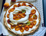 Tarte aux abricots et sa crème au nougat