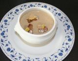 Velouté de champignons, toasts campagnards au foie gras mi cuit