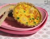 Mini quiches aux petits-pois, au bacon et à l'emmental