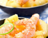 Crevettes sautées à l'ananas M'les Fruits