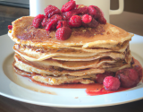 Raspberries pancakes