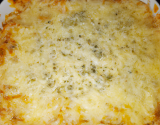 Gratin de spaghettis aux 4 fromages