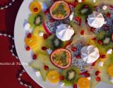 Carpaccio de fruits exotiques, rhum et citron vert