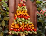 Plateau de fromages en sapin de Noël