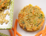 Galettes de blé aux carottes et aux poireaux