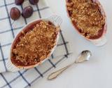 Crumble aux prunes rouges