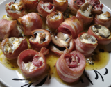 Champignons roulés au jambon