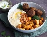 Bowl aux falafels à l'émietté végétal tomate & piment rouge