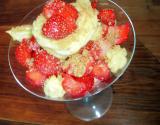 Verrine de fraises aux amandes et huile de sésame