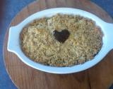 Crumble poire-chocolat gourmand