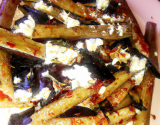 Penne ricotta aubergine