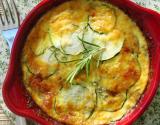 Clafoutis aux courgettes, romarin et fromage de brebis