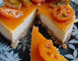 Cheesecake à l'orange et au kaki