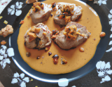 Noix de veau grillée, sauce aigre douce