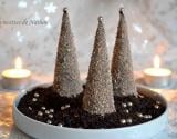 Sapins de Noël en chocolat, fourrés à la mousse de chamallows