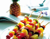 Brochette de fruits exotiques