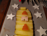 Bûche de Noël à la patates douces et ananas