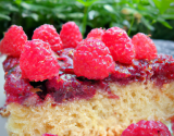 Gâteau aux framboises économique