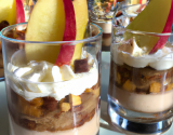 Verrine de boudin blanc aux pommes et chantilly de marrons