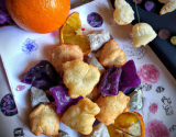 Beignets de lotte Bretonne en trio d'agrumes confits, croquants d'artichauts violets