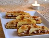 Toasts de pain perdu au foie gras, pomme et spéculoos