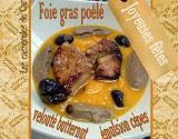 Foie gras de canard poêle velouté de butternut, émulsion de cèpes