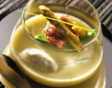 Bouillon d'asperges, sot-l'y-laisse et sarriette