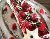 Bûche de Noël aux fruits rouges sans gluten