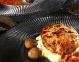 Steak de Poulet gratiné et sa polenta crémeuse à la châtaigne