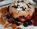 Fondant d'amandes aux fruits rouges