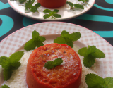 Tomates soufflées au Pur Brebis Pyrénées et à la menthe