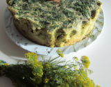 Cake végétarien parfumé aux herbes fraîches